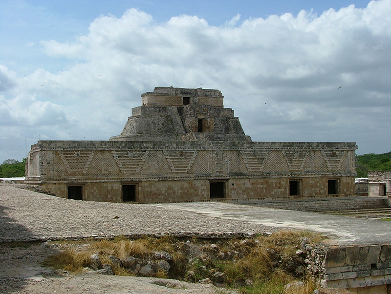 Uxmal, East Building of Nunnery Quadrangle seen from North Building