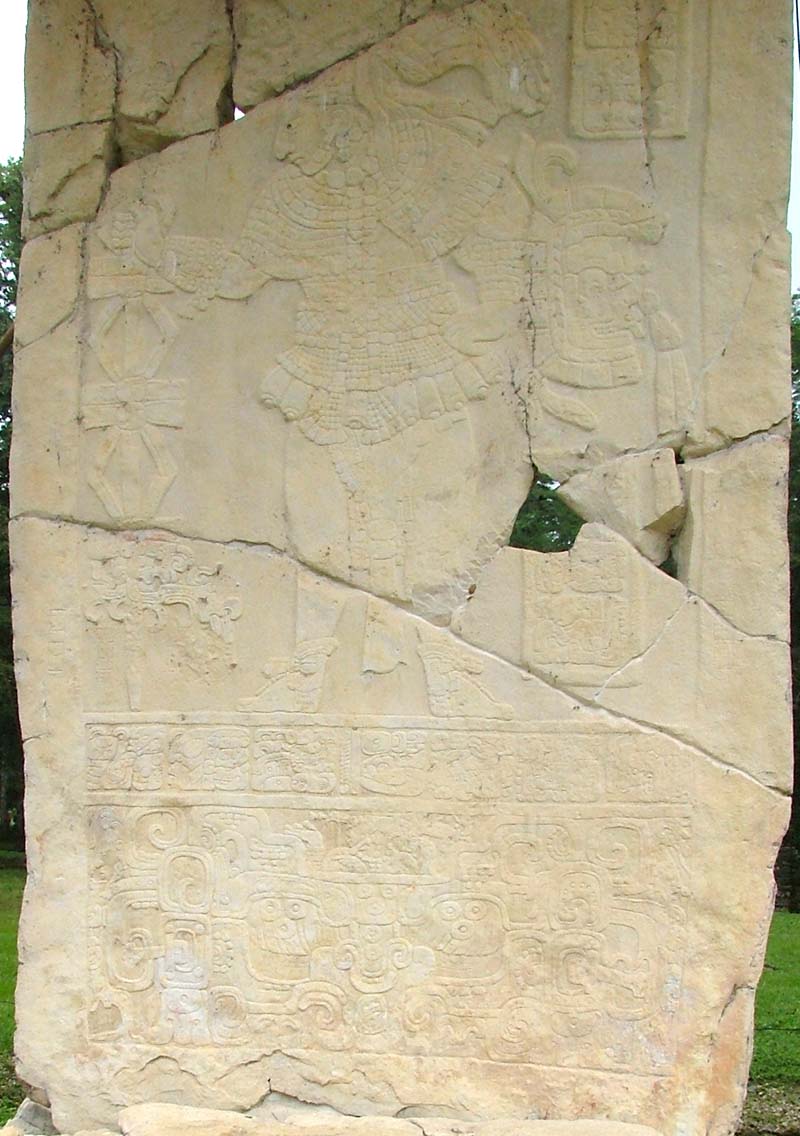 Bonampak Stela 1: Frontal view of the stela.