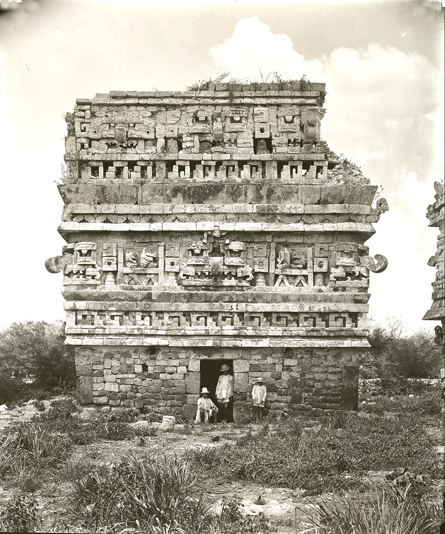 Maudslay's 1889 photo of La Iglasia at Chichen Itza