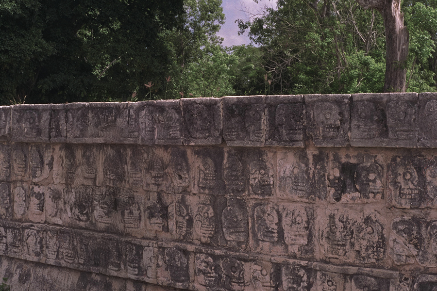 The Tzompantli or Skull Rack at Chichén Itzá