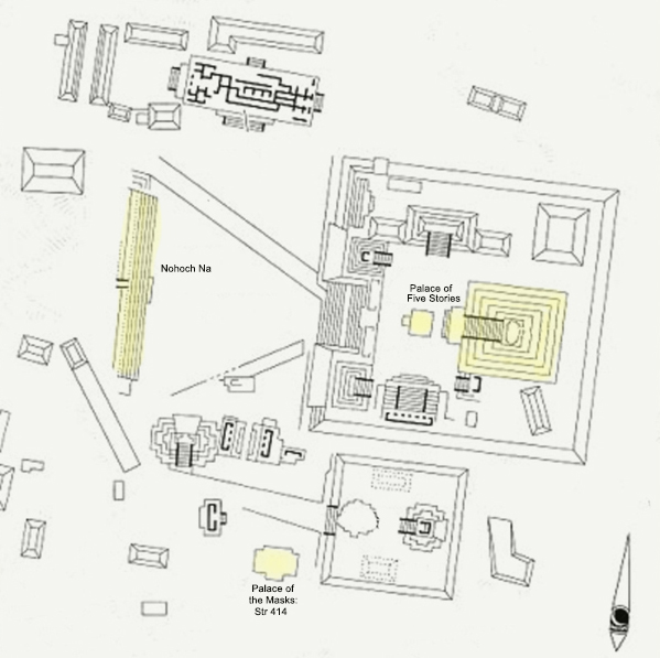 Archaeological map of Edzná