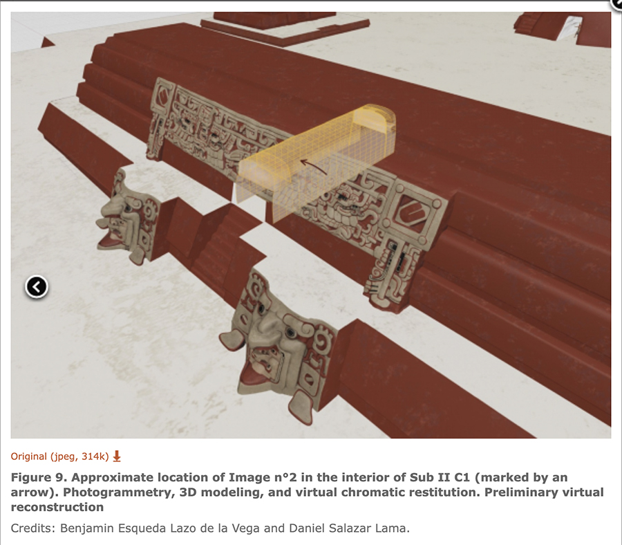 Calakmul, Structure II-sub-c1 drawing location