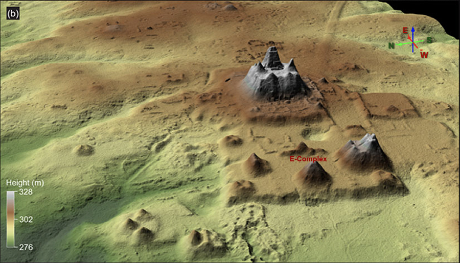 LiDAR image of La Danta pyramid, El Mirador