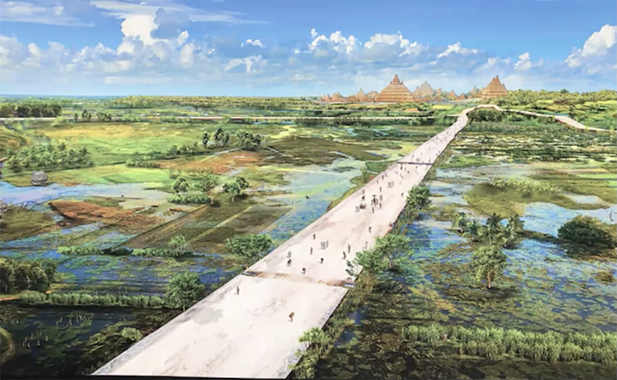 Artist conception of Ancient Sacbe