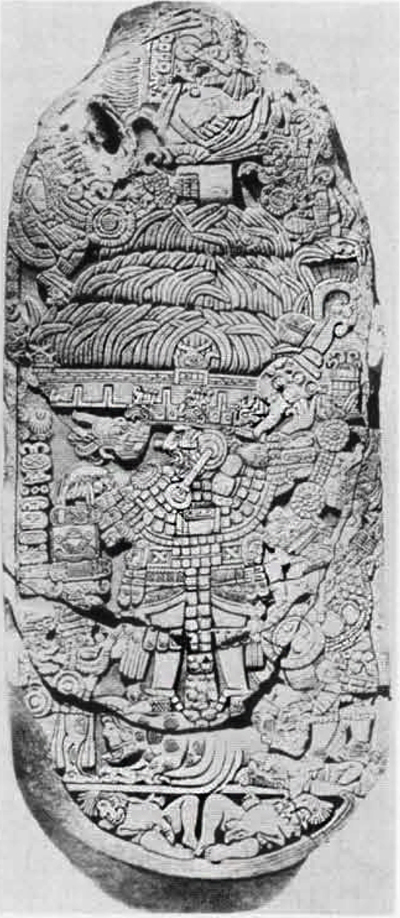 Uxmal Stela 14 showing Lord Chac in antique dress