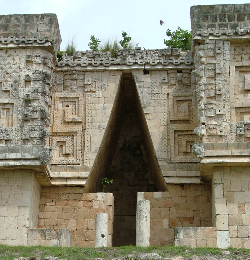 Detail of mosaic facade, Governor's Palace, Uxmal