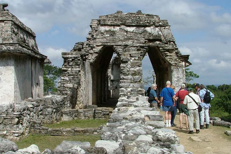 House A of the Palenque Palace looking north toward the East Court
