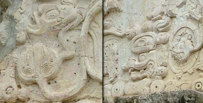 Details of Pier D, House D at Palenque
