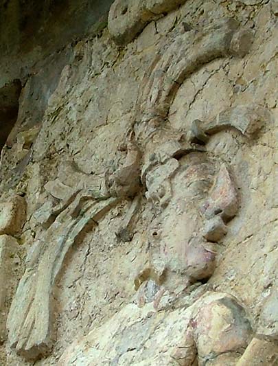 Detail of Pakal’s portrait on Pier D