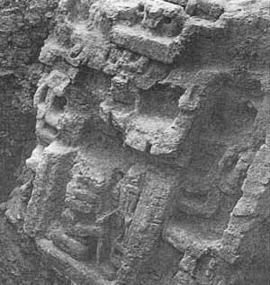 U5 Panels flanking the stairway of Tikal Structure 5D-33-2nd (photo from Tikal Report 14)