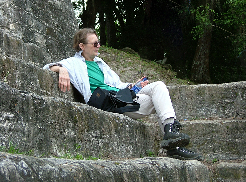 Reclining among the ancient stones