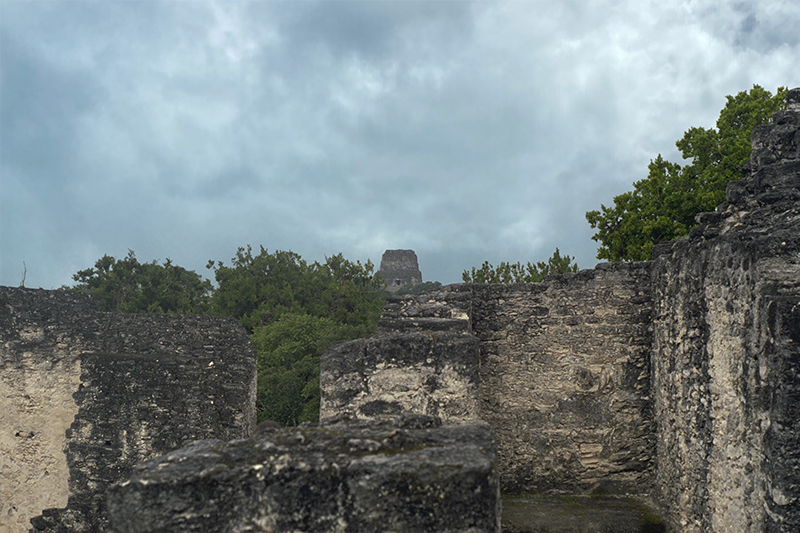 Tikal:  View from North Acropolis to Temple V