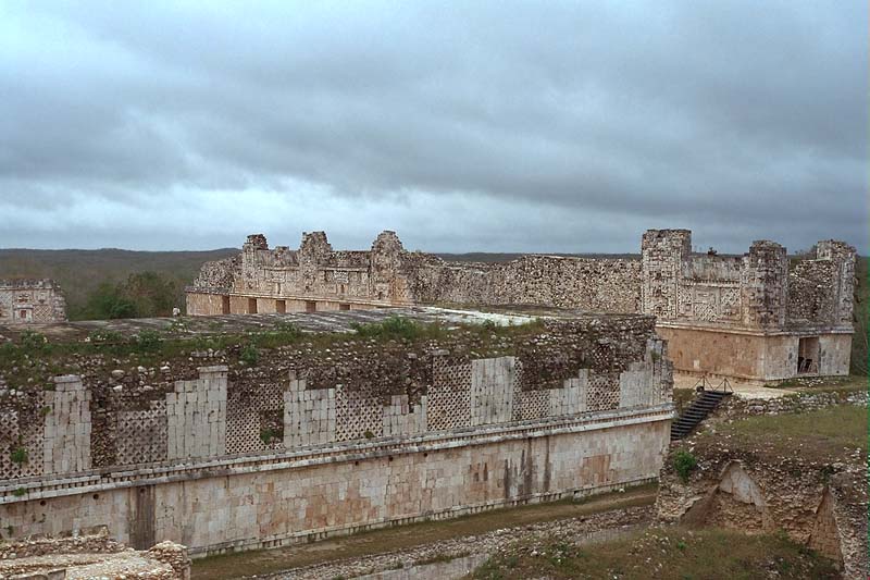 South portion of Nunnery Quadrangle viewed from top of Pyramid of the Magician